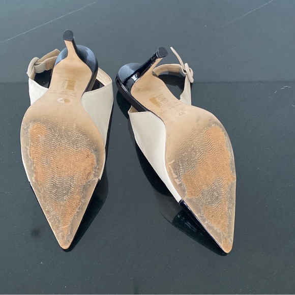 Nina Armando Lacey Pointed Toe Slingback Patent Heels Size 37 Pumps WOMENS Shoes - Picture 5 of 8